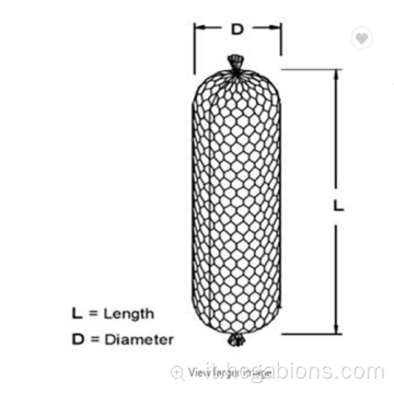 Sack Gabion Mesh Metting a filo esagonale